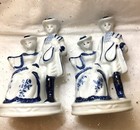 Vintage Figurines Victorian Style Set Of Two Blue and White Hand Painted — photo 5