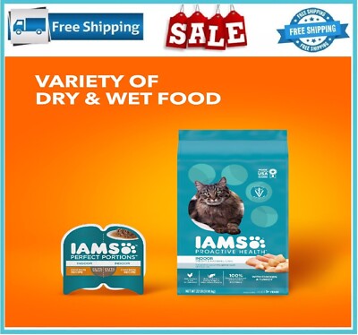 Iams ProActive Health Indoor Weight & Hairball Care Adult Dry Cat Food, 7lb