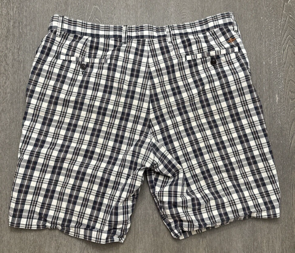 Pantalones Cortos Dockers Hombres 40 Chinos a Cuadros 10" Pantalones Cortos Verano Informales Frente Plano Foto 2 de 4