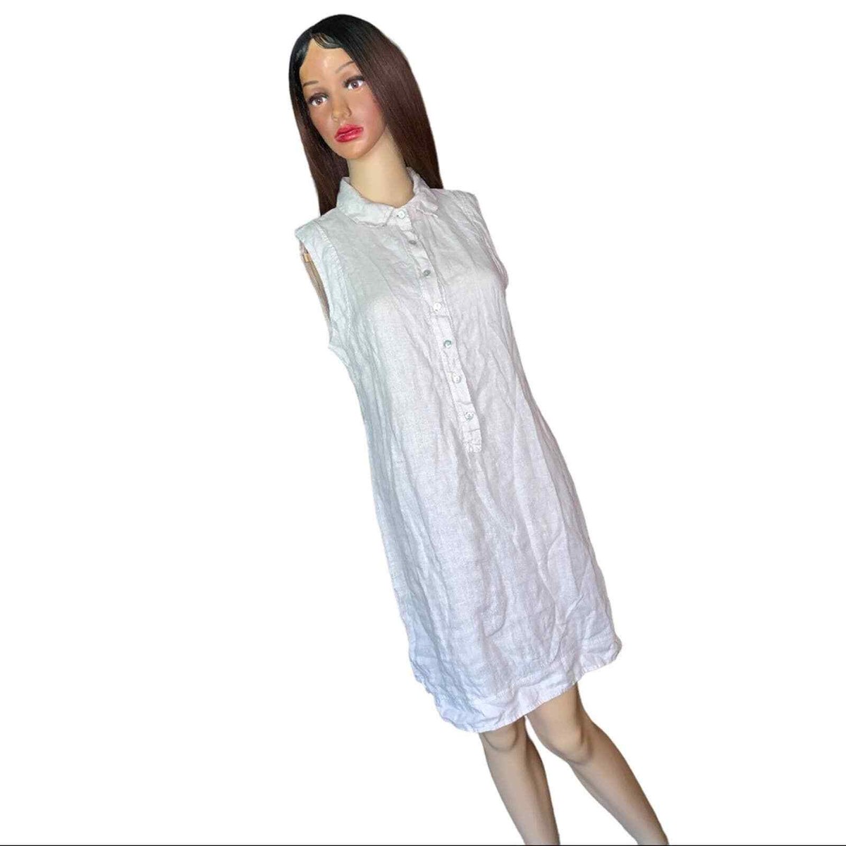 Lina Tomei 100% Linen Made In Italy Dress, Size S Lina Tomei 100% Linen Made In Italy Dress, Size S