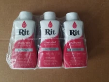 Lot of 3 - Rit® All-Purpose Dye Cherry Red Rojo Cereza • 8 fl oz / 236mL each