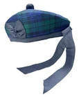 SCOTTISH BLACKWATCH TARTAN GLENGARRY HAT