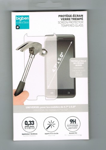 Protège-écran En Verre Trempé 0,33 Mm - Compatible Smartphones 5,5 à 5,7 Pouces - Ultra-résistant