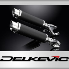 YAMAHA V-MAX 1200 1984-2007 350mm ROUND CARBON BSAU SILENCER EXHAUST KIT