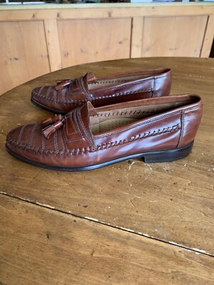 Giorgio Brutini Tassel Loafers Brown Leather 10.5 s-l400.jpg main image 4