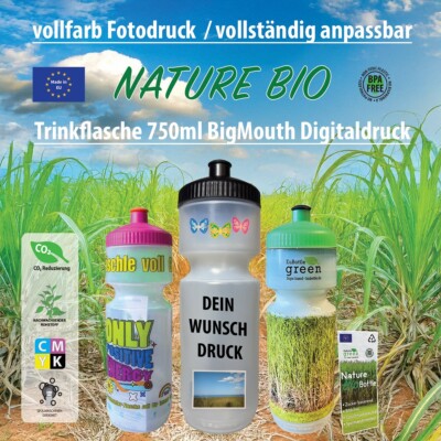 GREEN Trinkflasche Radflasche individuell personalisiert Fotodruck Geschenk