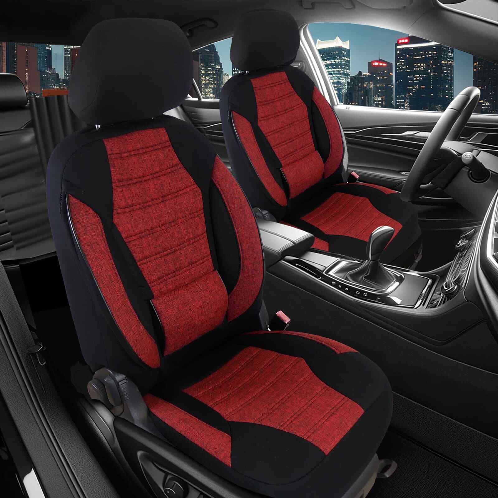 Fundas de asiento de coche Prime adecuadas para Opel Astra L desde 2021 (negro-rojo) | NUEVO
