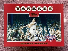 2008 Topps Opening Day Mickey Mantle #7 New York Yankees