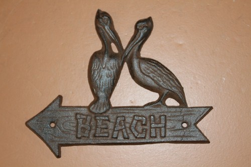 Louisiana Bayou Decor Pelican Wall Hooks / Beach Plaque Set, Perching Pelicans - 第 4/11 張圖片