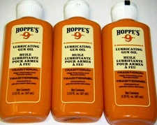 Hoppes 2.25oz Lubricating Oil Lubricant  Gun Firearm Cleaning  Hoppe's 3 pack