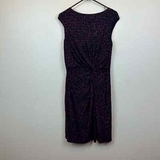 Lauren Ralph Lauren Size 12 Red Purple Sheath Twist Boat Neck Career Work Dress