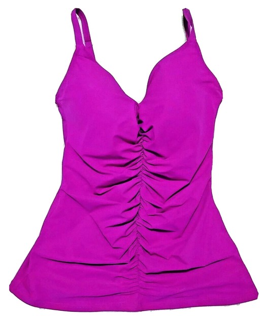 side ruched tankini top