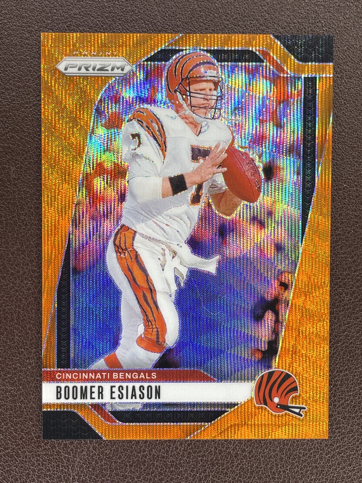 2024 Prizm Boomer Esiason Orange Wave 31/60 Bengals LK082