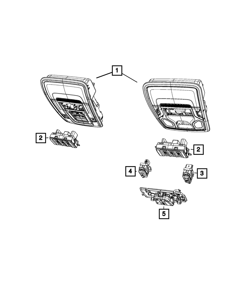 Genuine Mopar Overhead Console 7KX271X7AA