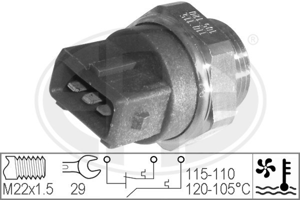 ERA 330227 Temperaturschalter, KüHlerlüFter FüR Opel Vectra B CC (J96)-image