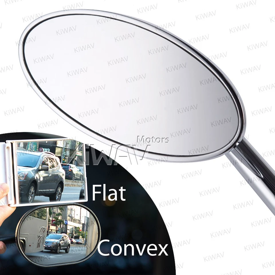 rétroviseurs ULTRA chromé oval CNC aluminum pour Harley chopper cruiser touring - Photo 3/4