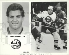 1988 Press Photo New York Islanders hockey player Greg Gilbert - srs03099