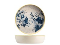 Tiefer Teller Aus Steinzeug Indigo Cm20, Beige Und Blau, H&H
