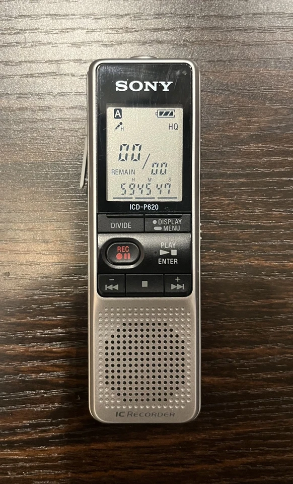 Sony ICD-P620 512MB Voice Recorder, HQ/SP/LP, Noise Cut, Compact & Portable USED - Image 2 of 4
