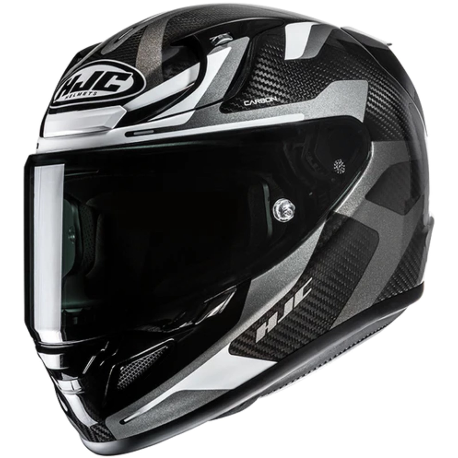 HJC - Motorcycle Helmet M - RPHA 12 Carbon Xentra - Pinlock Black-White