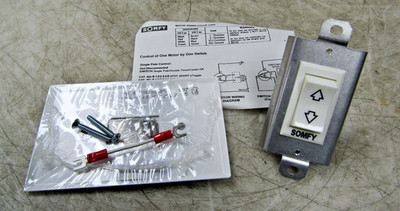  NEW SOMFY UP DOWN TOGGLE SWITCH W/ WALL PLATE