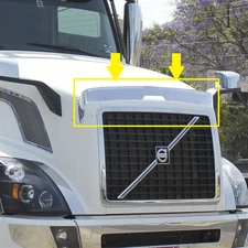 Volvo VNL 3rd Gen 2003+ Hood Bug Shield Deflector Stainless Steel