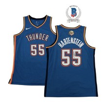 Isaiah Hartenstein Signed 2025 NBA Finals Jersey Thunder Beckett BAS COA