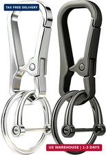 Metal Key Chain Carabiner Clip with Key Ring and D Ring