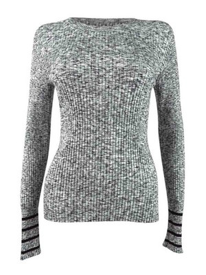 Escada Sport Women's Striped-Sleeve Ribbed-Knit Top