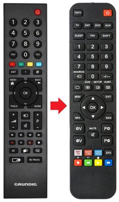 Fernbedienung passend für GRUNDIG 32VLE6100 | 39GFF6620B | 40GFB6550