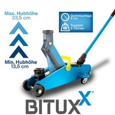 Hydraulischer Rangierwagenheber 2000kg flach mit Transportkoffer Bituxx®