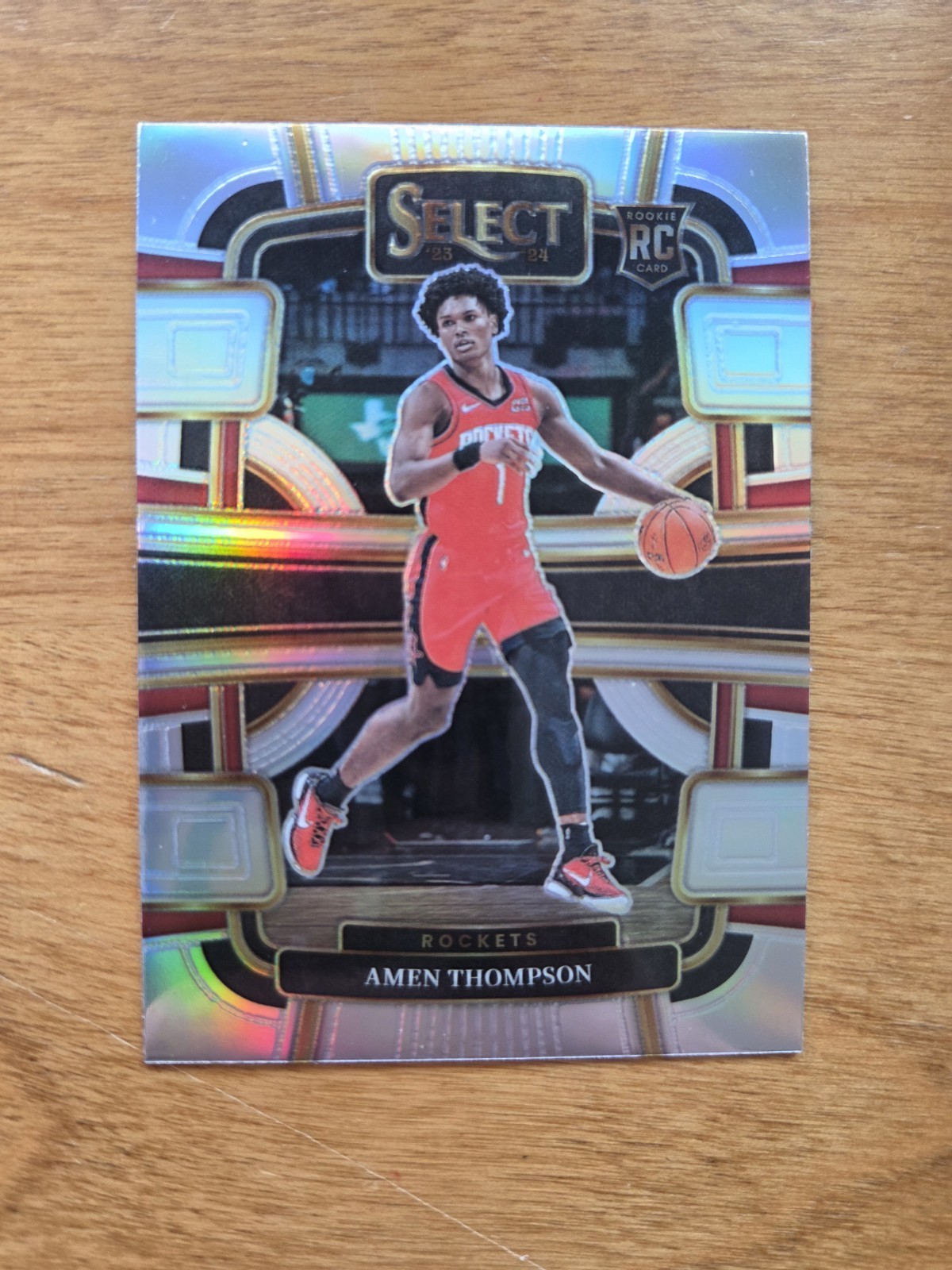 2023-24 Panini Select Amen Thompson Rookie RC Concourse Silver Prizm