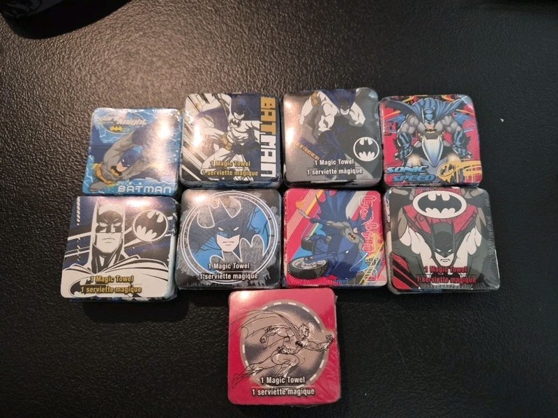 BATMAN DC Comics X9 Magic Towels 100% Cotton Washcloths 11.75" X 11.75"