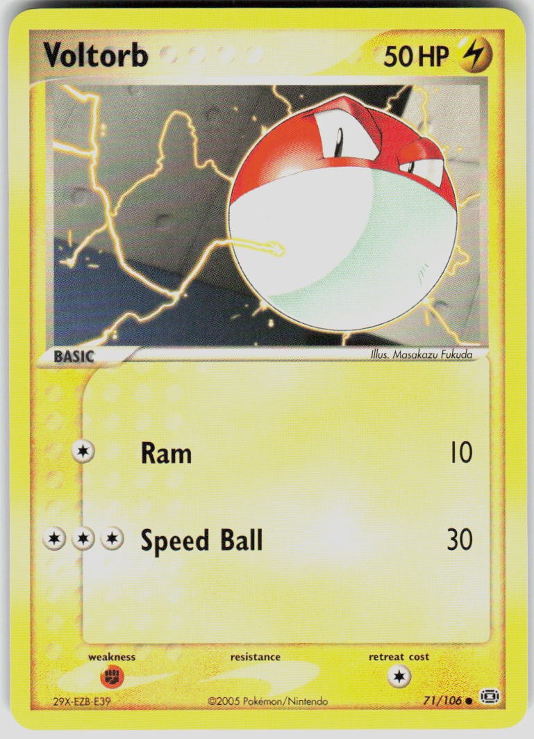 Voltorb 71/106 EX Emerald Pokemon