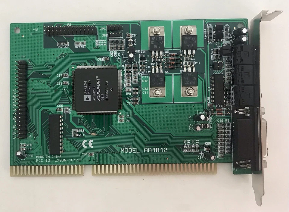 Analog Devices AD1812JS SoundPort 16-Bit ISA Sound Card Model AA1812 - Image 2 of 4