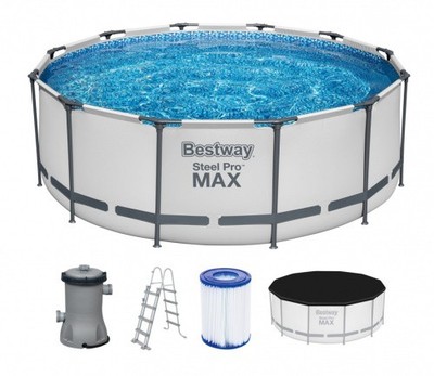 Bestway Steel Pro MAX Frame Pool Gartenpool Schwimmbad 56420 Ø366x122cm
