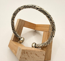 Antique North African Berber Tribe Moroccan Twisted Tension Bangle Bracelet