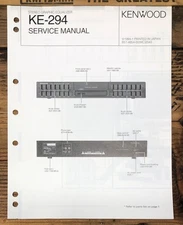 Kenwood KE-294 Graphic Equalizer  Service Manual *Original*