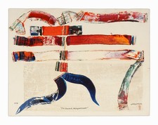 1978 William Sylvester Gamble Oil Painting Abstract Watercolor Mid Century Brush