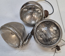 Lot X3 Vintage Antique Headlight Fog Light Tractor Car Hot Rod Chrome Automobile Lot X3 Vintage Antique Headlight Fog Light Tractor Car Hot Rod Chrome Automobile