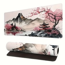 Large Japanese Gaming Mouse Pad Desk Mat - Extended Keyboard Pad Home Office  