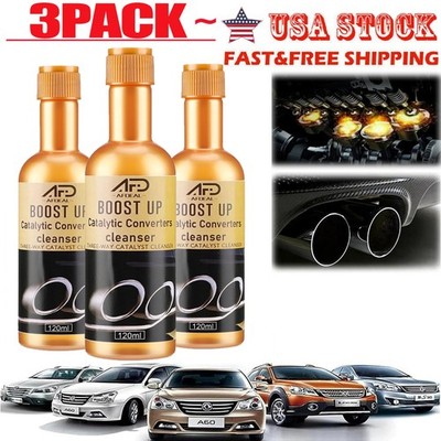 3Bottles Deep Cleaning Boost Up Vehicle Engine Catalytic Converter Cleaner 120ml