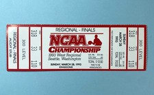 1993 NCAA Basketball Regional Final Full Ticket Michigan Wolverines Temple Owls