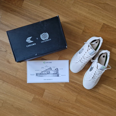 CARIUMA Berrics Catiba Pro Skate - Vintage White Suede - EU Größe 45 - neu