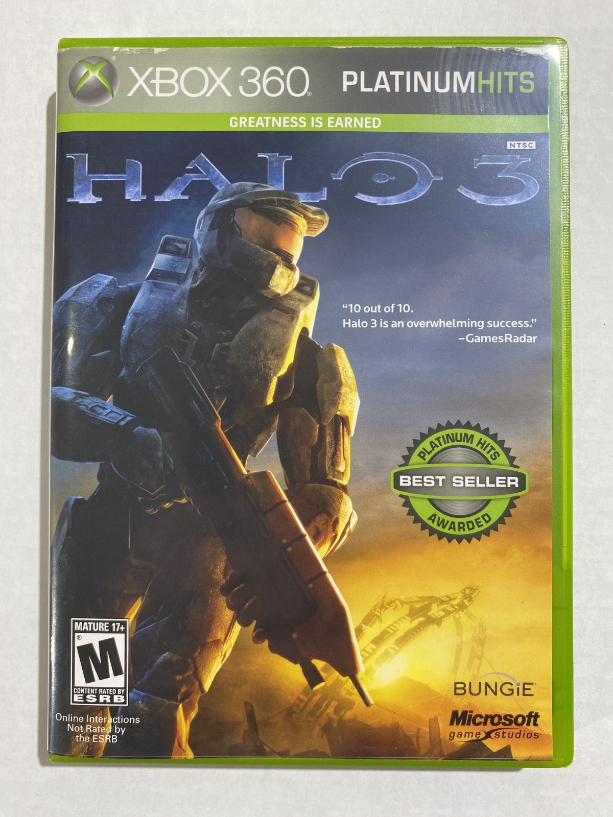 Halo 3 Xbox 360 Platinum Hits COMPLETE CIB W/Manual+Poster T