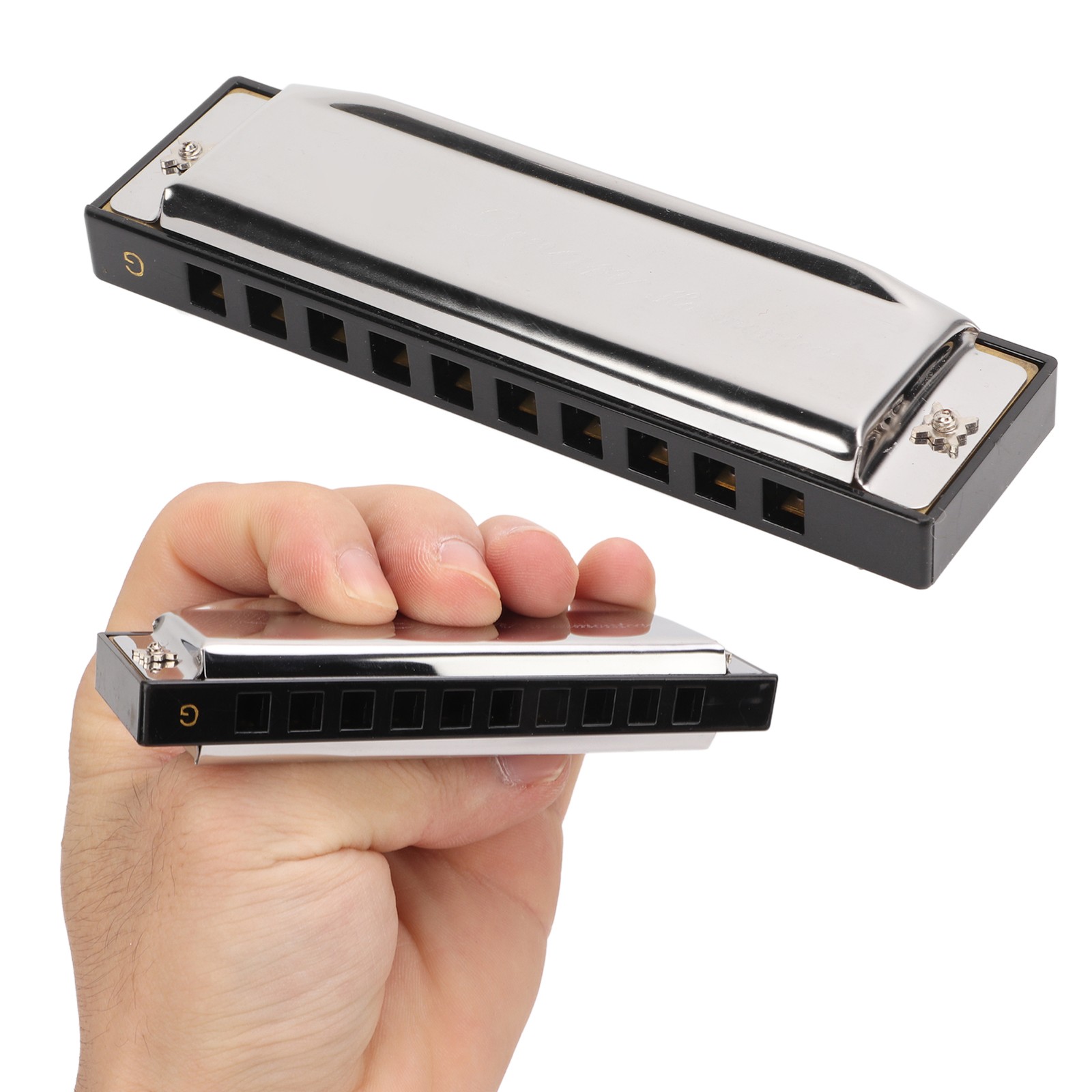 G Key Harmonica 10 Hole 20 Tone Mouth Organ Rust Corrosion Proof Portable
