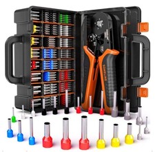 SOMELINE Ferrule Crimping Tool Kit,Self-Adjusting Pliers for Wire Ferrules AWG 2