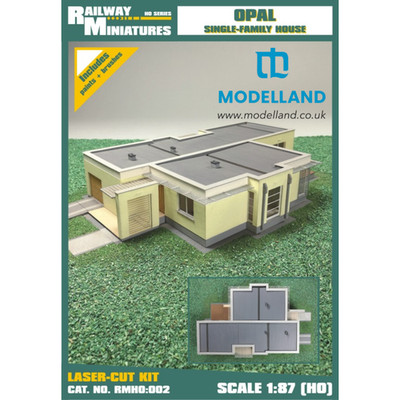 Opal Einfamilienhaus 1:87 HO Scale Laser-Cut Card Model Kit Vessel RMHO:002