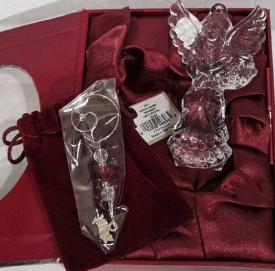 Waterford Crystal Annual Angel 2011 Christmas Ornament Germany w/Box & Enhancer