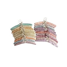 Vintage Satin Padded Hangers Lot of 20 Pastel Pink Blue Ivory Cottagecore Closet
